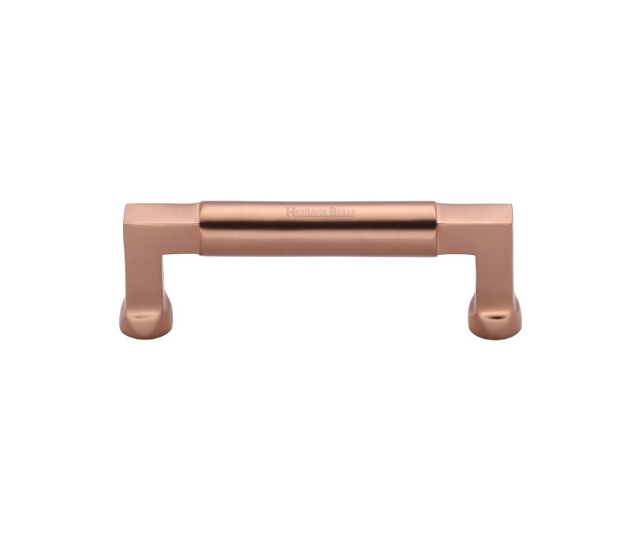 Heritage Brass Satin Rose Gold Bauhaus Cabinet Pull Handle 101mm
