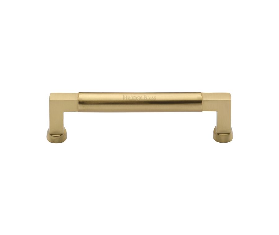 Heritage Brass Satin Brass Bauhaus Cabinet Pull Handle 128mm