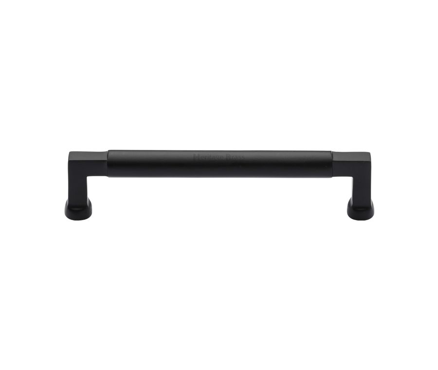 Heritage Brass Matt Black Bauhaus Cabinet Pull Handle 160mm