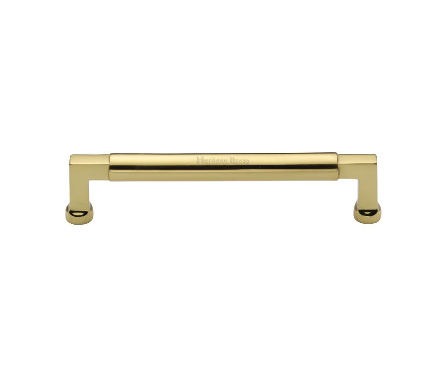 Heritage Brass Polished Brass Bauhaus Cabinet Pull Handle 160mm
