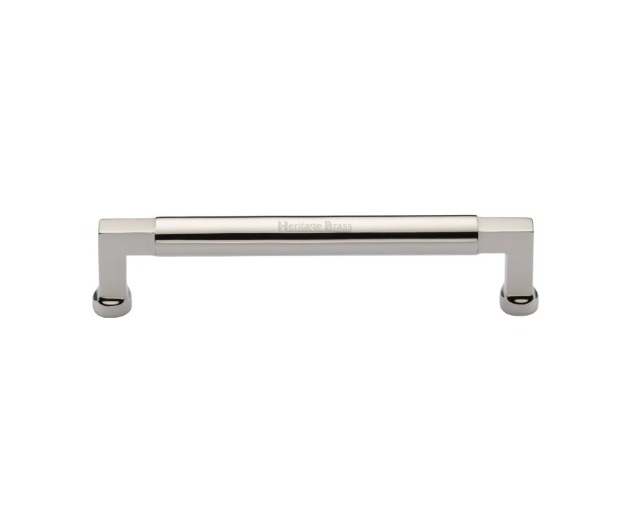 Heritage Brass Polished Nickel Finish Bauhaus Cabinet Pull Handle 160mm