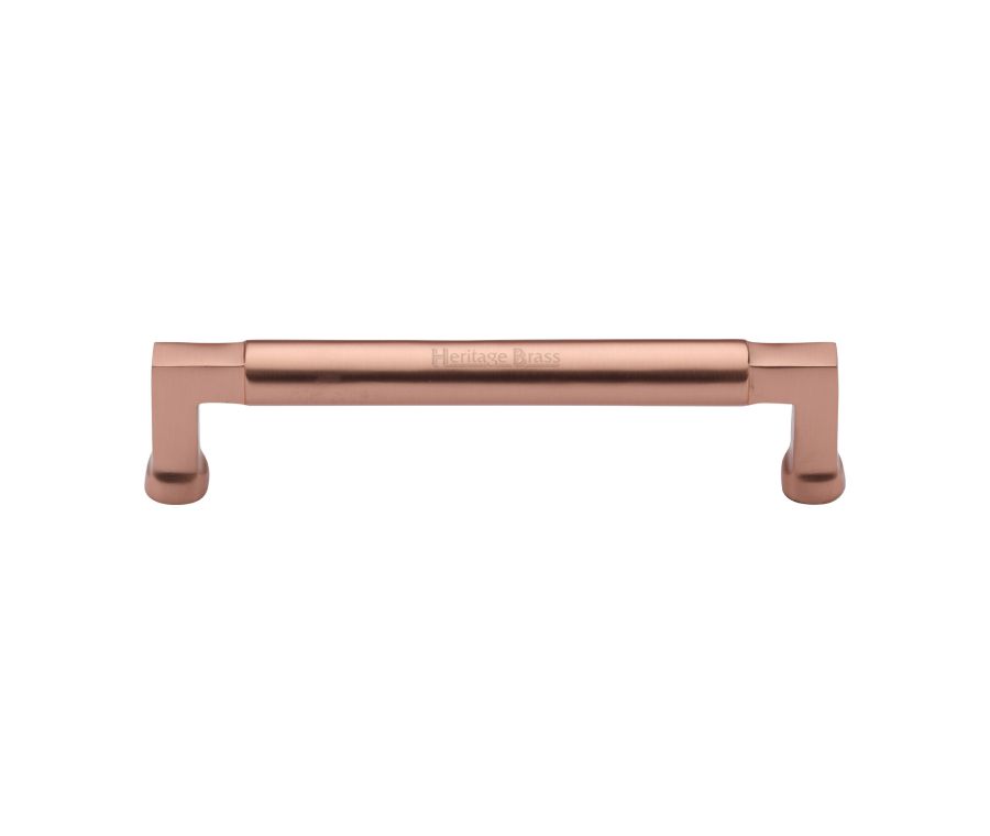 Heritage Brass Satin Rose Gold Bauhaus Cabinet Pull Handle 160mm
