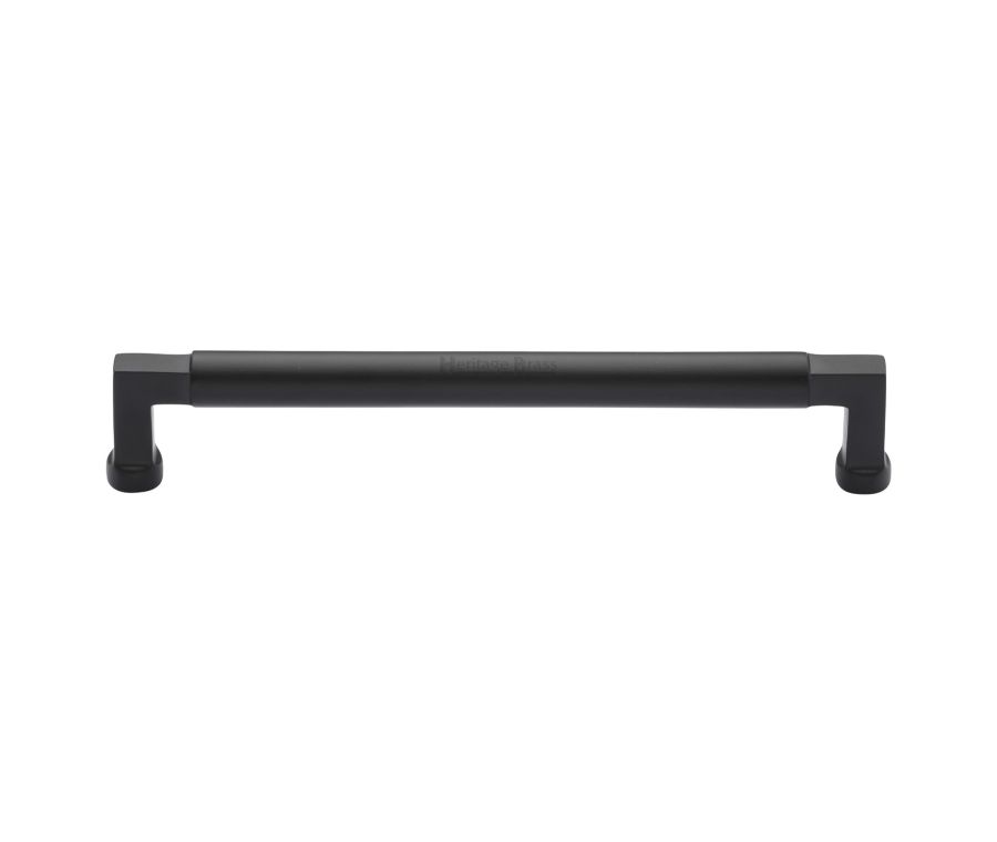 Heritage Brass Matt Black Bauhaus Cabinet Pull Handle 203mm