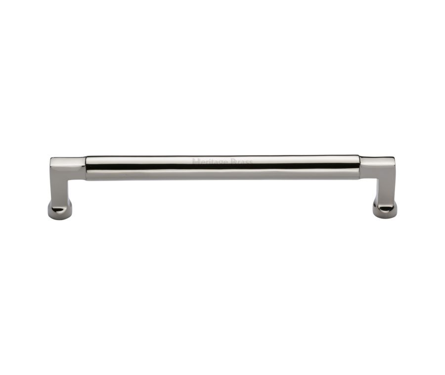 Heritage Brass Polished Nickel Finish Bauhaus Cabinet Pull Handle 203mm