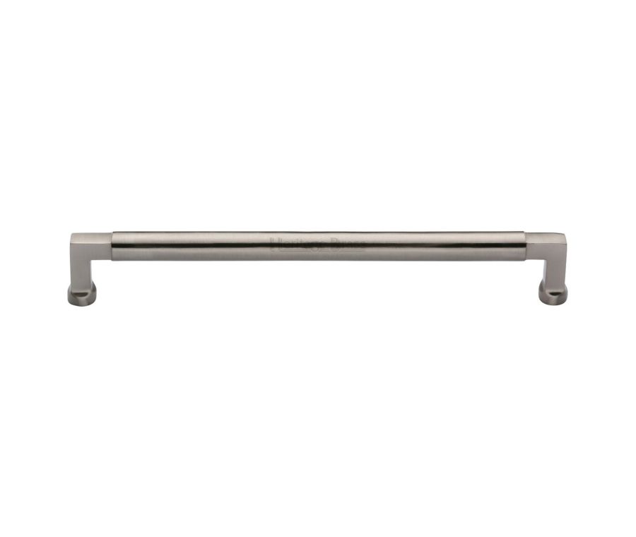 Heritage Brass Satin Nickel Bauhaus Cabinet Pull Handle 203mm