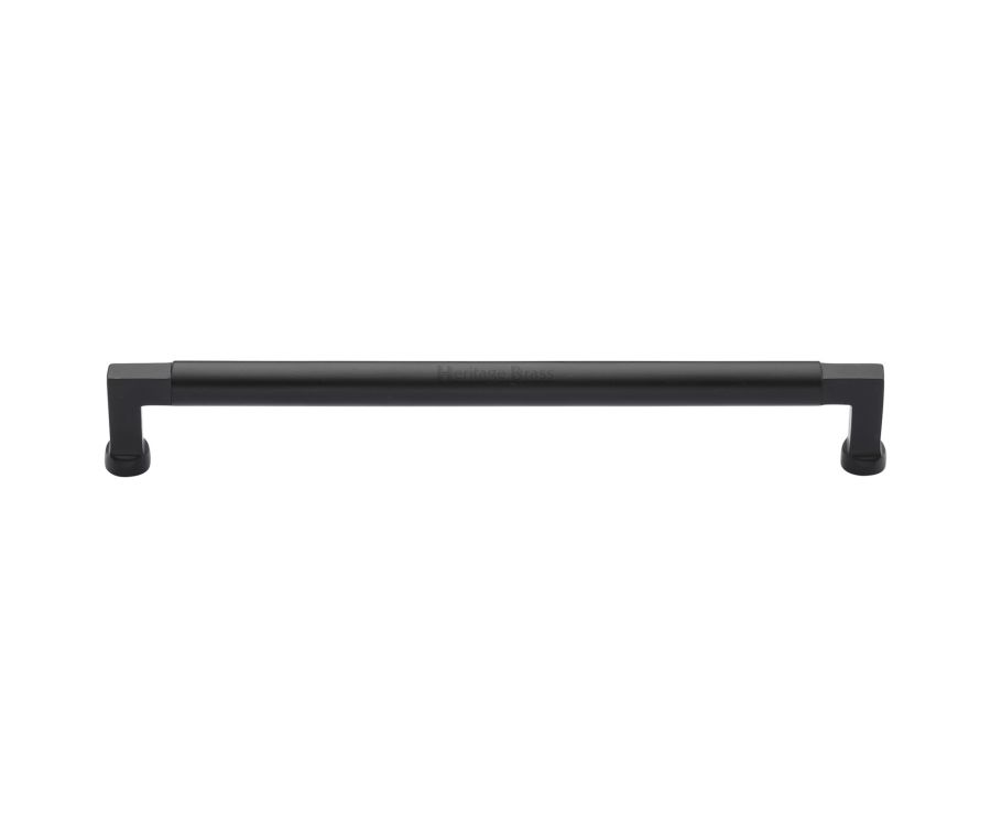 Heritage Brass Matt Black Bauhaus Cabinet Pull Handle 254mm