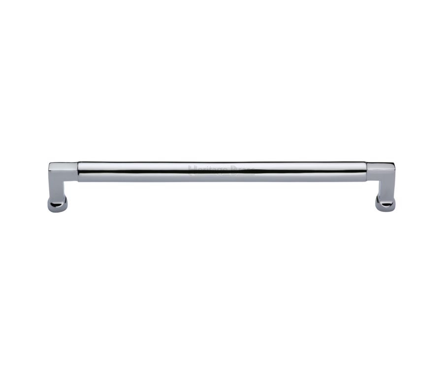 Heritage Brass Polished Chrome Bauhaus Cabinet Pull Handle 254mm