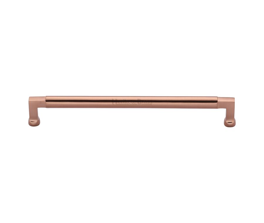Heritage Brass Satin Rose Gold Bauhaus Cabinet Pull Handle 254mm