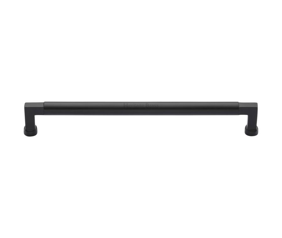 Heritage Brass Matt Black Bauhaus Cabinet Pull Handle 320mm