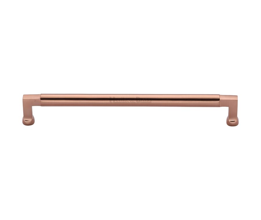 Heritage Brass Satin Rose Gold Bauhaus Cabinet Pull Handle 320mm