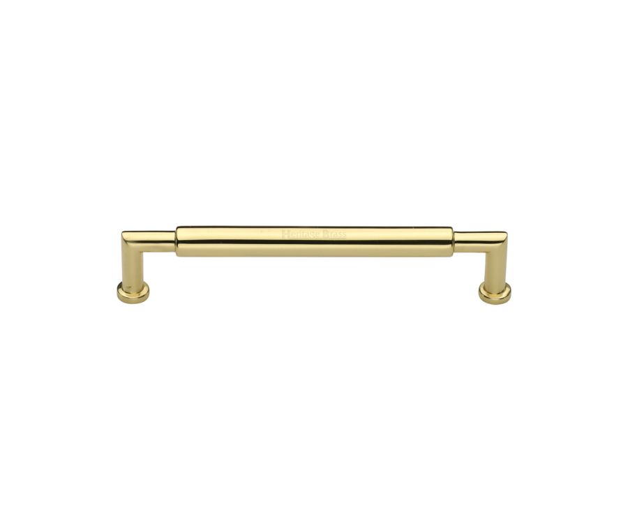 Heritage Brass Polished Brass Bauhaus Round Cabinet Pull Handle 101mm