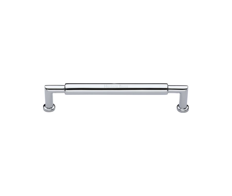 Heritage Brass Polished Chrome Bauhaus Round Cabinet Pull Handle 101mm