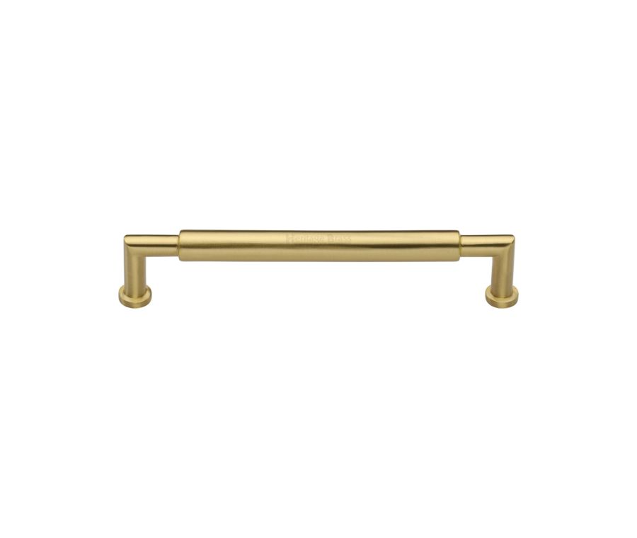 Heritage Brass Satin Brass Bauhaus Round Cabinet Pull Handle 101mm