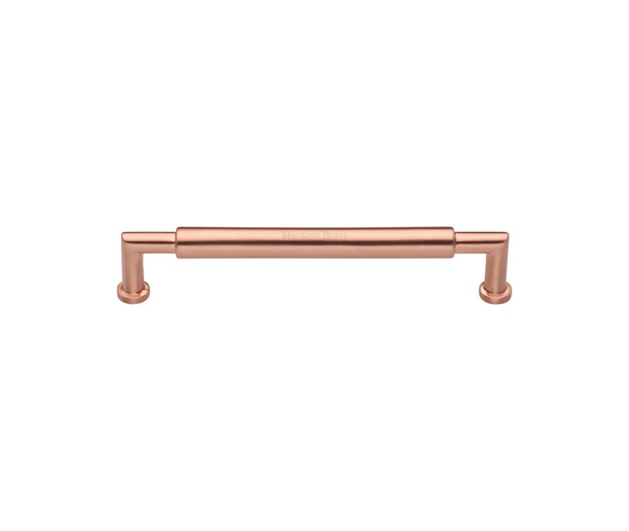 Heritage Brass Satin Rose Gold Bauhaus Round Cabinet Pull Handle 101mm