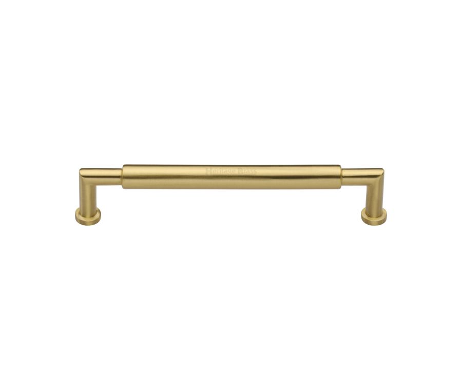 Heritage Brass Satin Brass Bauhaus Round Cabinet Pull Handle 152mm