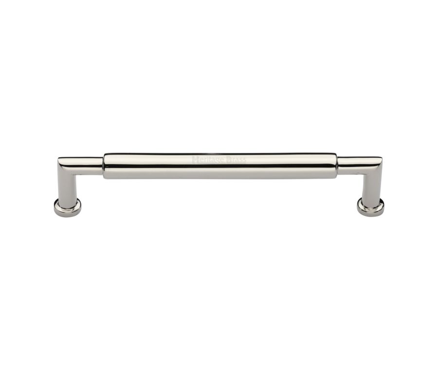 Heritage Brass Polished Nickel Finish Bauhaus Round Cabinet Pull Handle 203mm