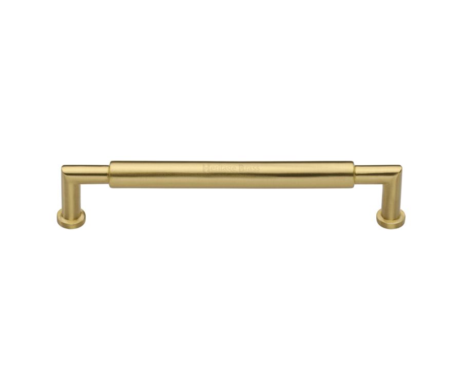 Heritage Brass Satin Brass Bauhaus Round Cabinet Pull Handle 203mm