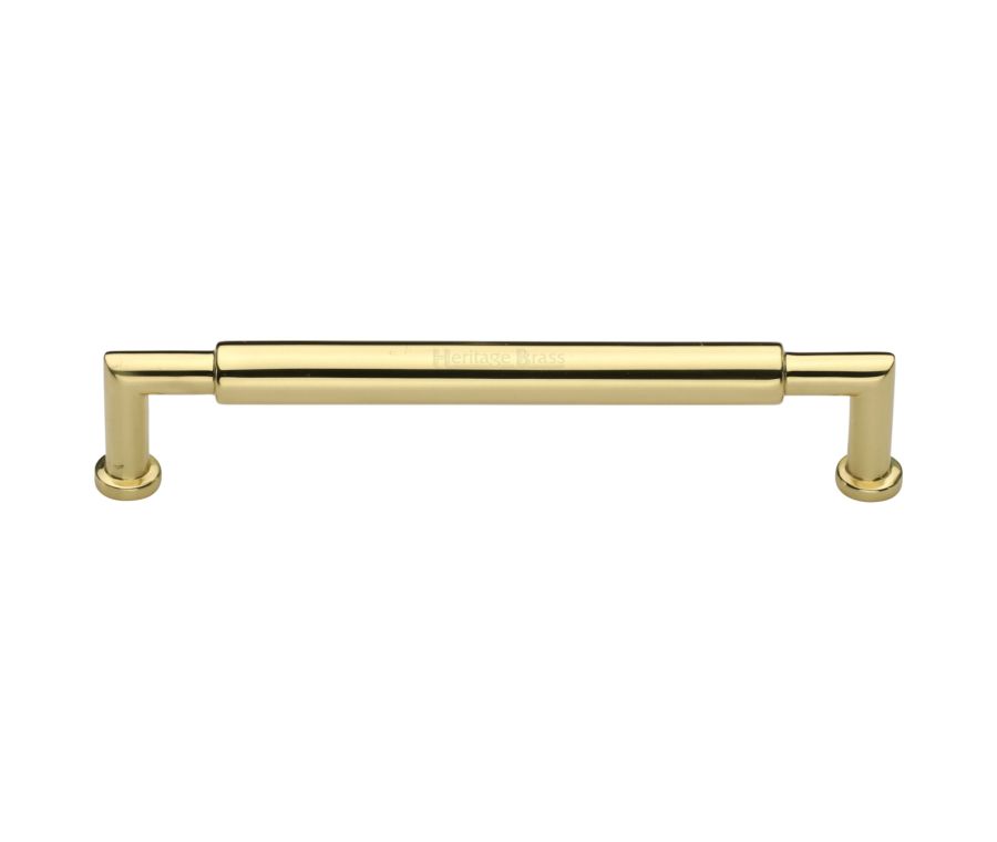Heritage Brass Polished Brass Bauhaus Round Cabinet Pull Handle 254mm