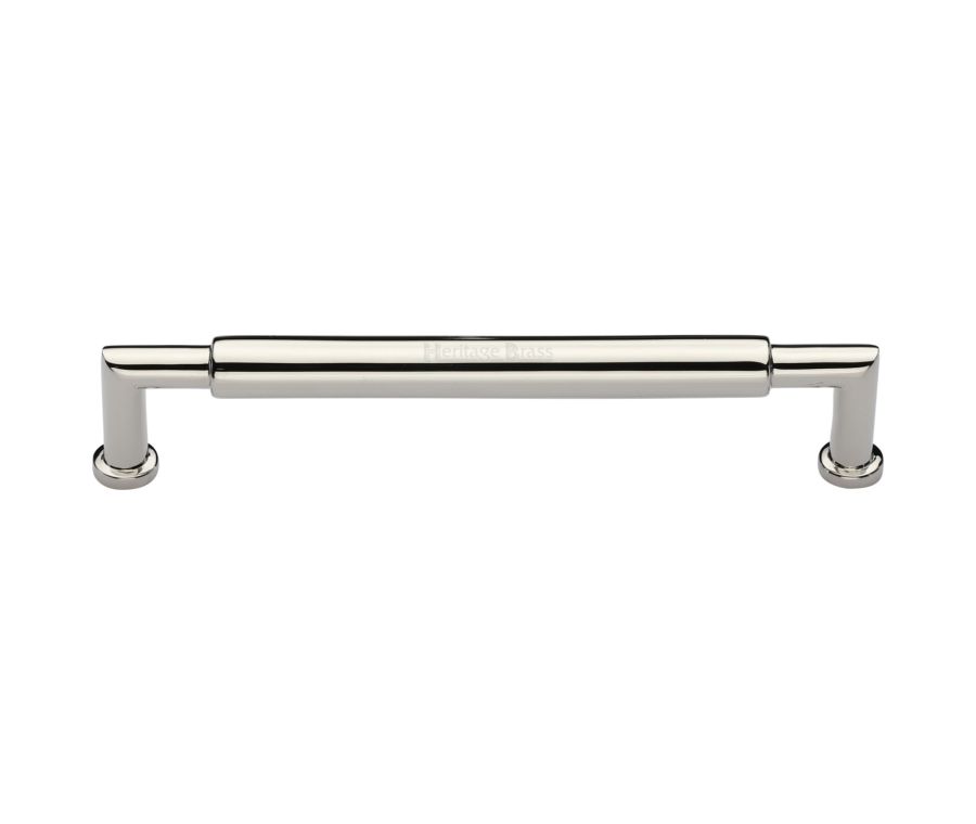 Heritage Brass Polished Nickel Finish Bauhaus Round Cabinet Pull Handle 254mm