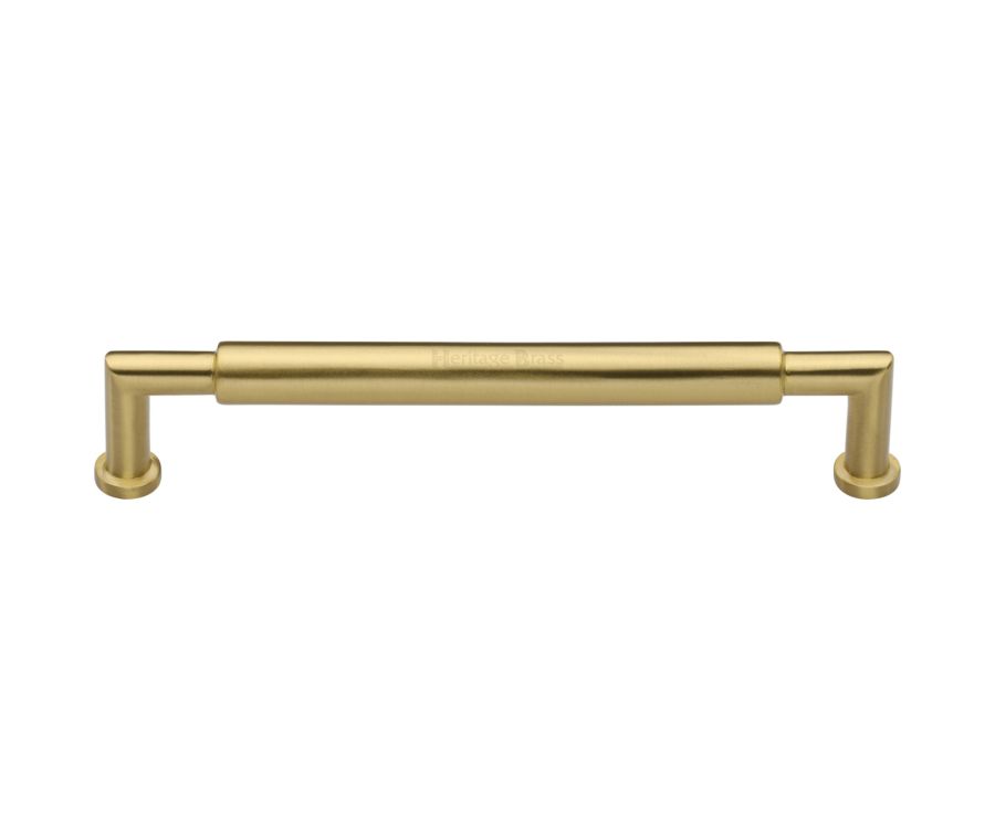 Heritage Brass Satin Brass Bauhaus Round Cabinet Pull Handle 254mm