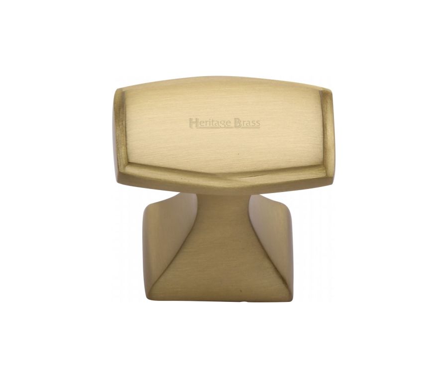 Heritage Brass Satin Brass Deco Cabinet Knob 32mm