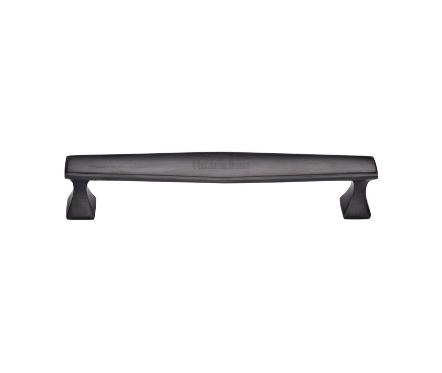 Heritage Brass Matt Black Deco Cabinet Pull Handle 160mm