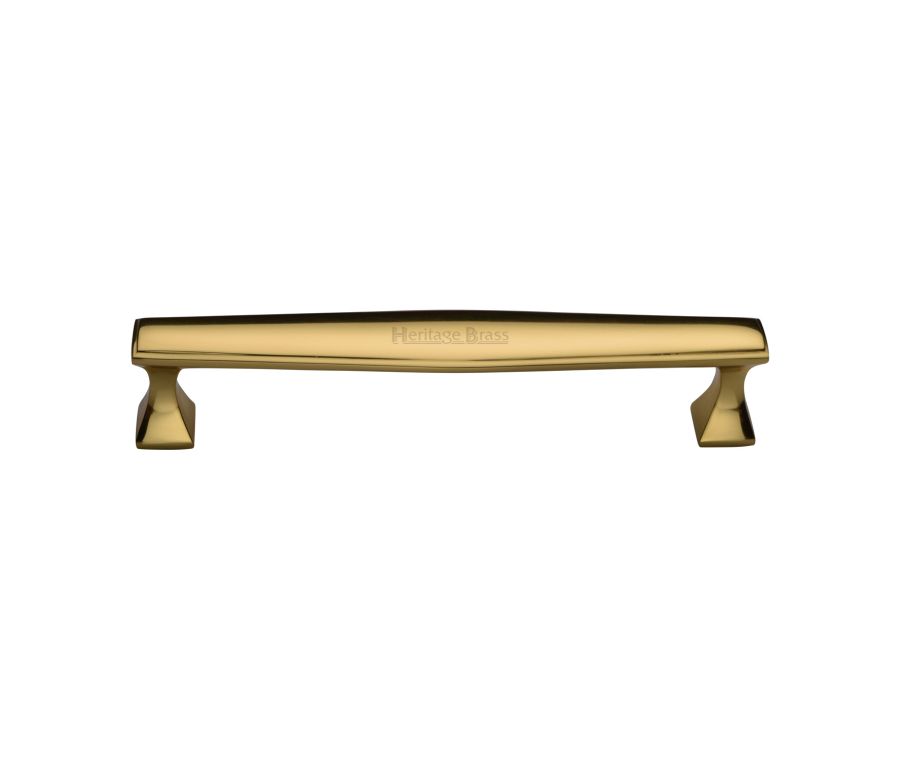 Heritage Brass Polished Brass Deco Cabinet Pull Handle 160mm