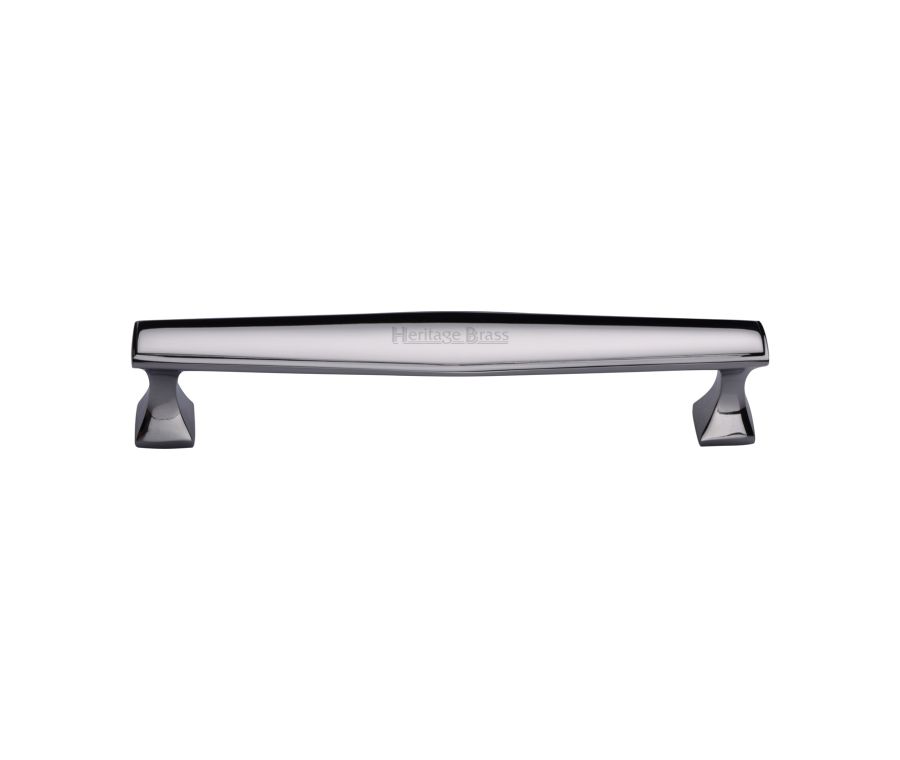 Heritage Brass Polished Chrome Deco Cabinet Pull Handle 160mm