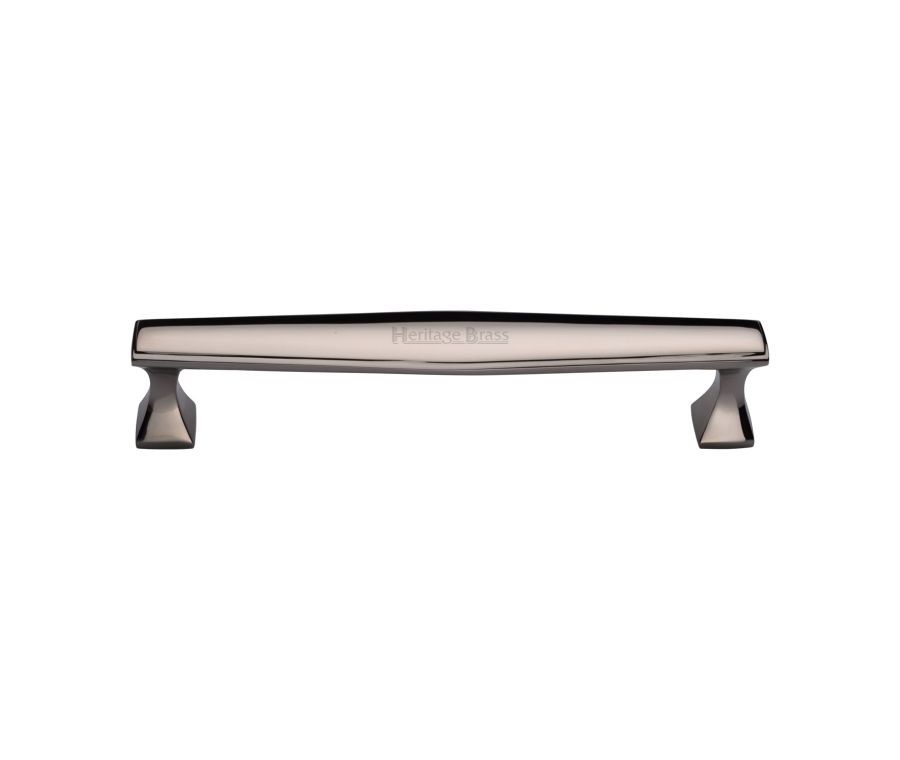 Heritage Brass Polished Nickel Finish Deco Cabinet Pull Handle 160mm
