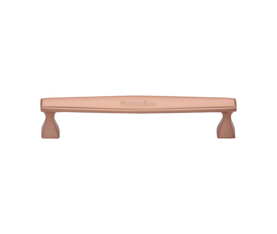 Heritage Brass Satin Rose Gold Deco Cabinet Pull Handle 160mm