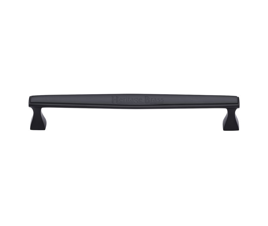 Heritage Brass Matt Black Deco Cabinet Pull Handle 203mm