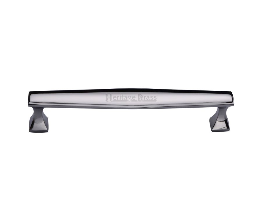 Heritage Brass Polished Chrome Deco Cabinet Pull Handle 203mm