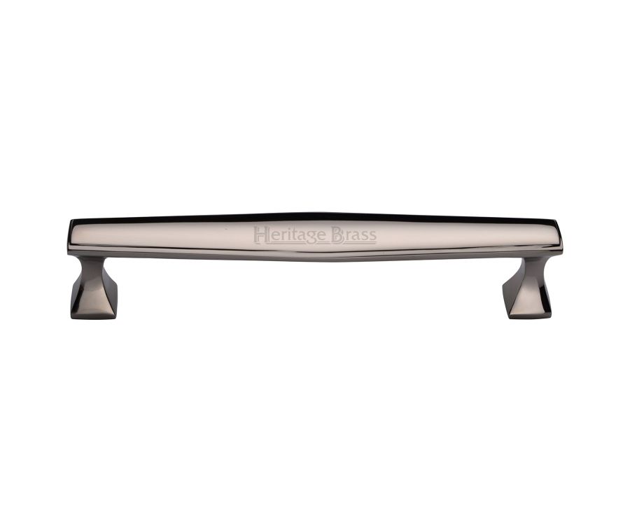 Heritage Brass Polished Nickel Finish Deco Cabinet Pull Handle 203mm