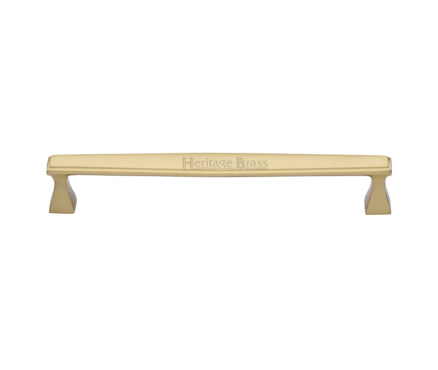 Heritage Brass Satin Brass Deco Cabinet Pull Handle 203mm