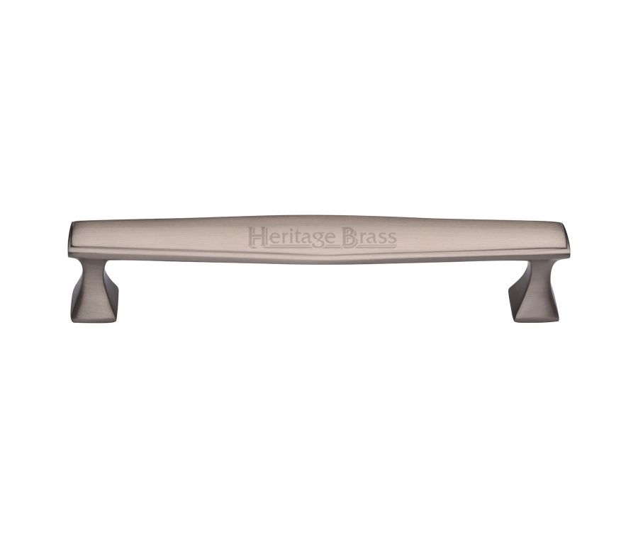 Heritage Brass Satin Nickel Deco Cabinet Pull Handle 203mm