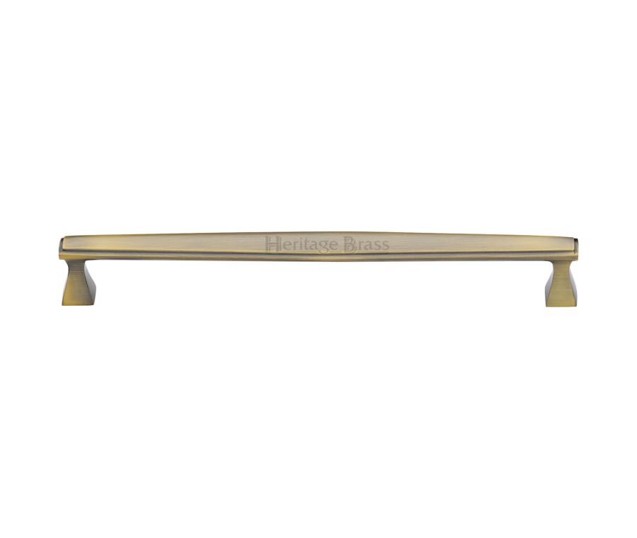 Heritage Brass Antique Brass Deco Cabinet Pull Handle 254mm