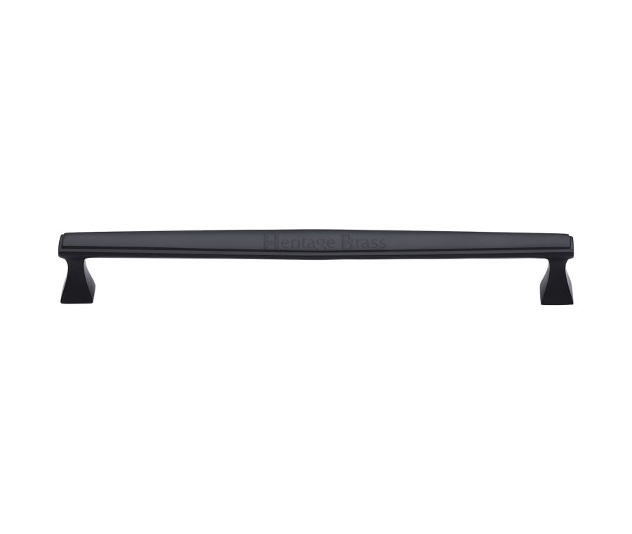 Heritage Brass Matt Black Deco Cabinet Pull Handle 254mm