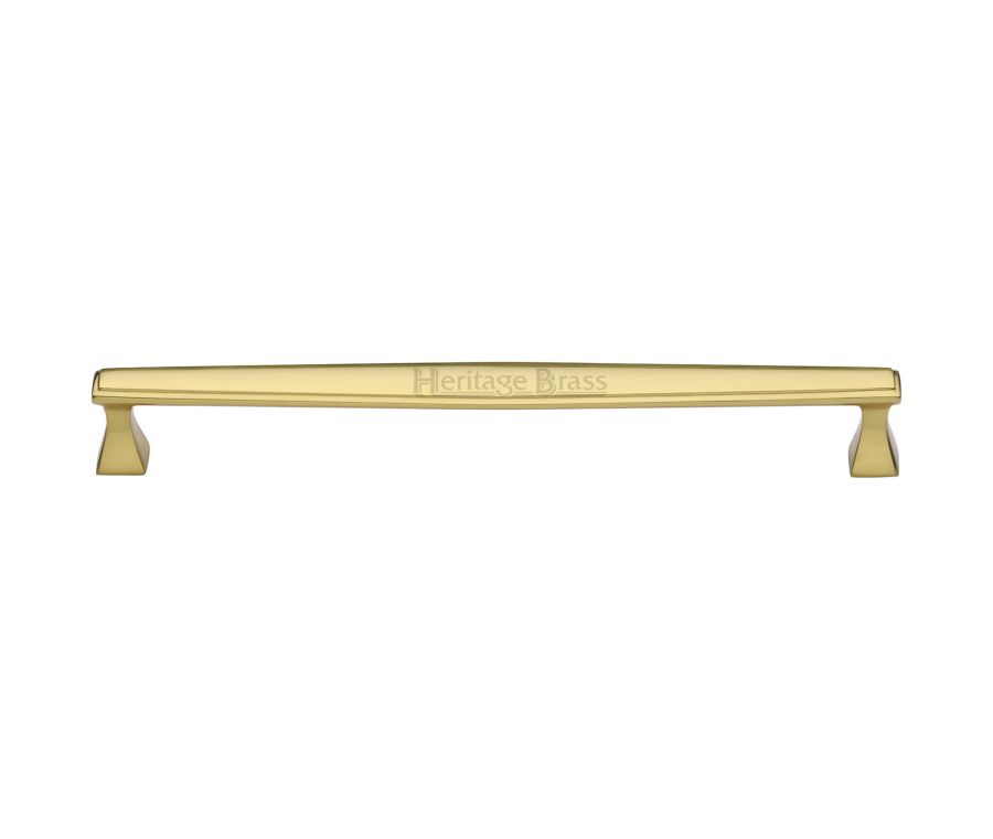 Heritage Brass Polished Brass Deco Cabinet Pull Handle 254mm