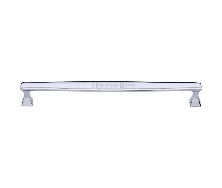Heritage Brass Polished Chrome Deco Cabinet Pull Handle 254mm