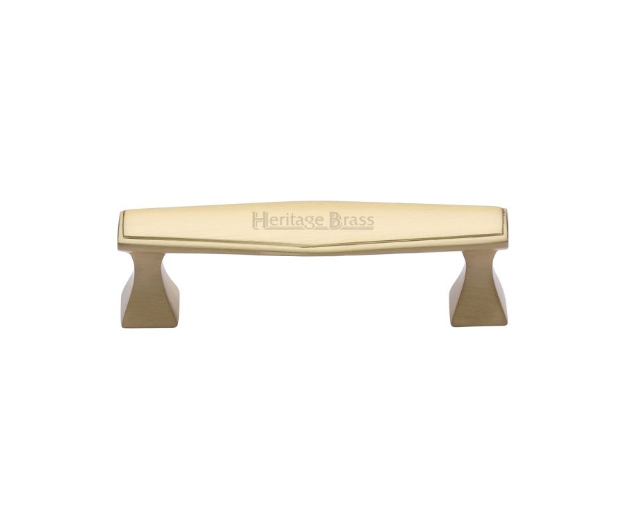 Heritage Brass Satin Brass Deco Cabinet Pull Handle 254mm