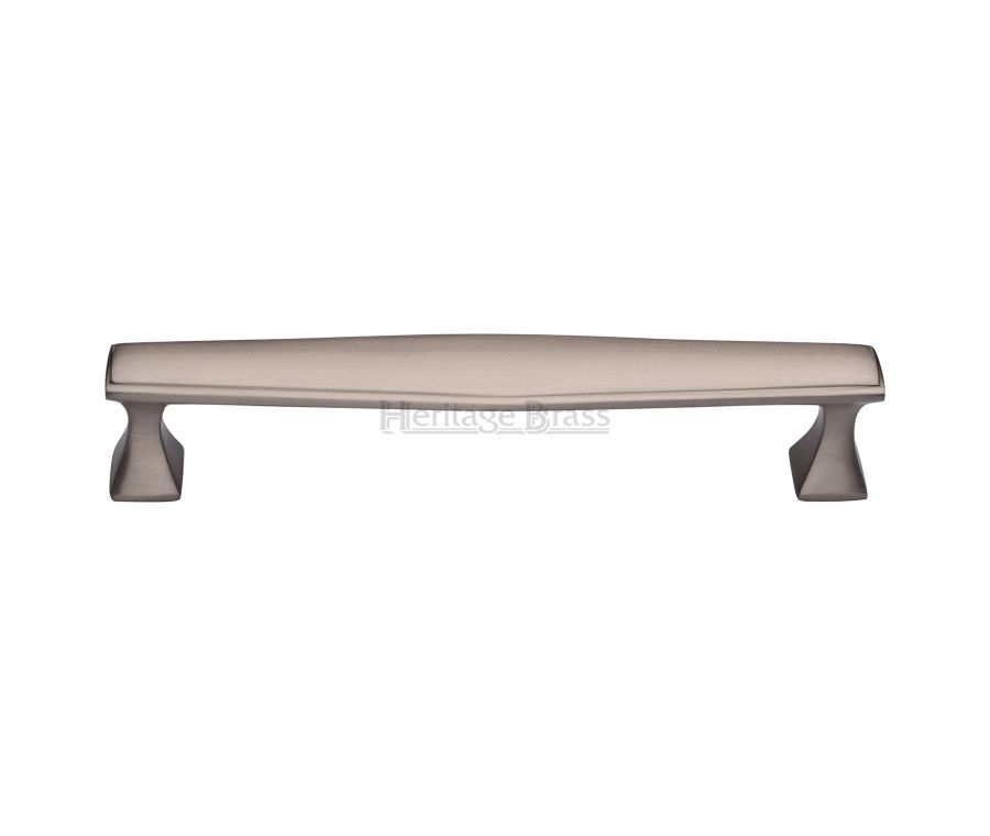 Heritage Brass Satin Nickel Deco Cabinet Pull Handle 254mm