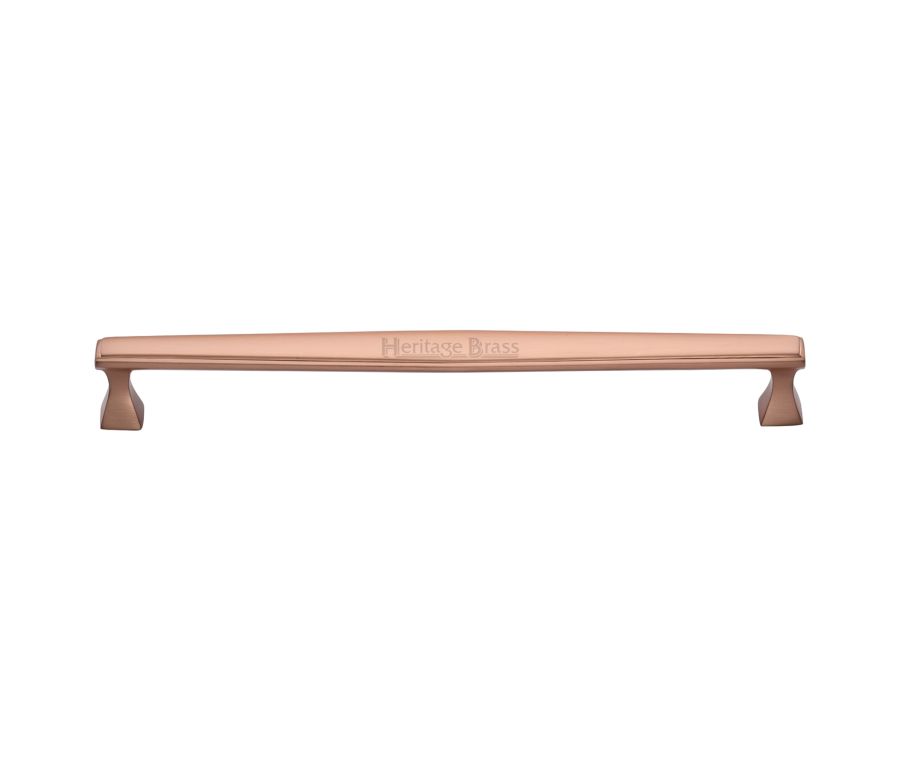 Heritage Brass Satin Rose Gold Deco Cabinet Pull Handle 254mm