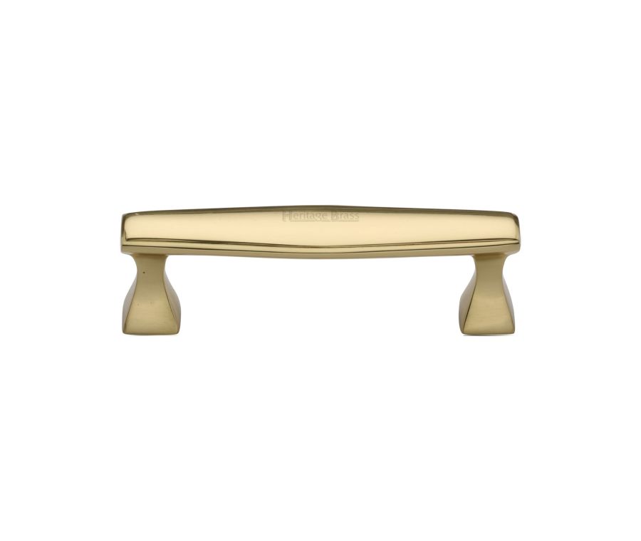 Heritage Brass Polished Brass Deco Cabinet Pull Handle 96mm
