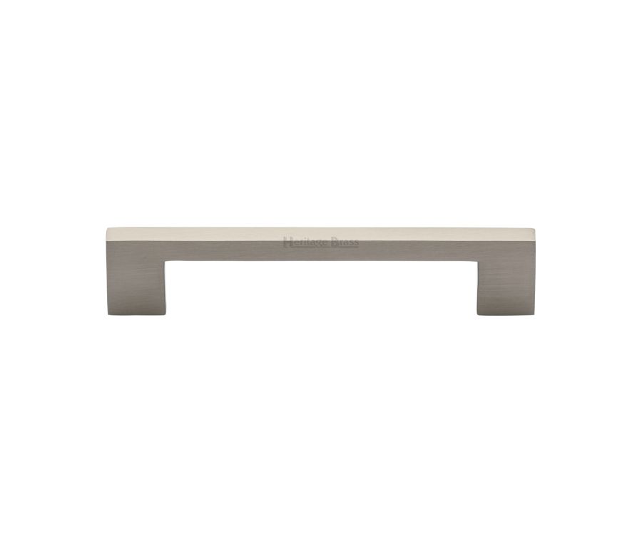 Heritage Brass Satin Nickel Metro Cabinet Pull Handle 128mm