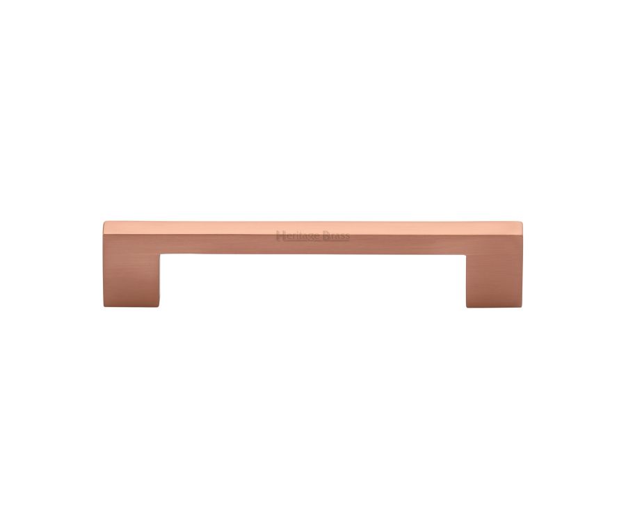 Heritage Brass Satin Rose Gold Metro Cabinet Pull Handle 128mm
