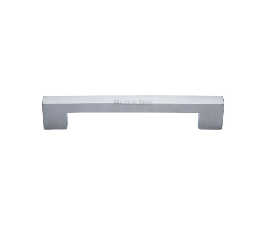 Heritage Brass Satin Chrome Metro Cabinet Pull Handle 160mm