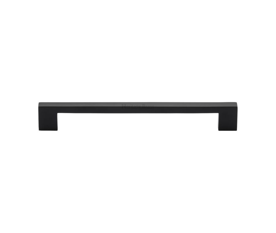 Heritage Brass Matt Black Metro Cabinet Pull Handle 192mm