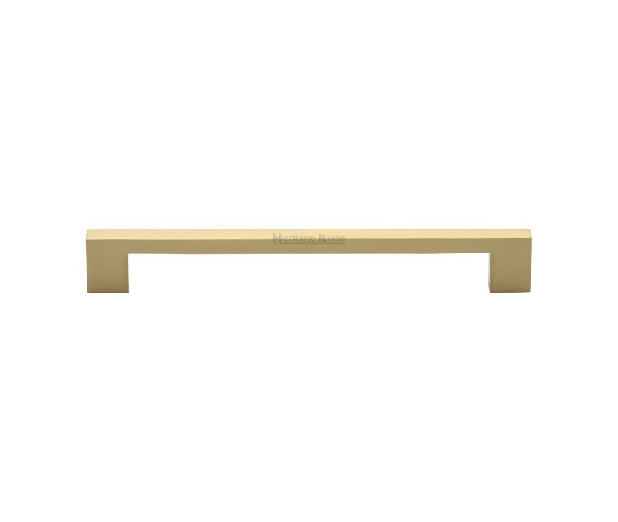 Heritage Brass Satin Brass Metro Cabinet Pull Handle 192mm