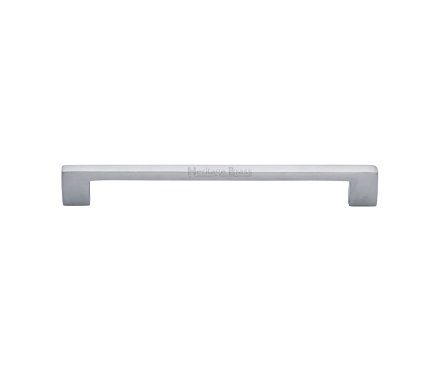 Heritage Brass Satin Chrome Metro Cabinet Pull Handle 192mm