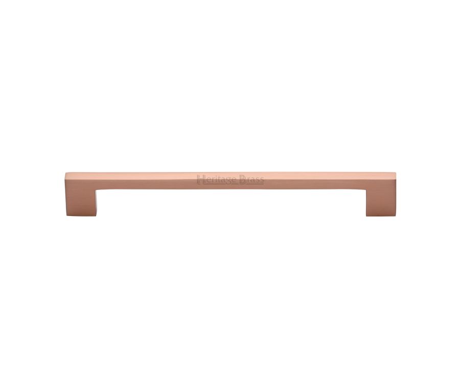 Heritage Brass Satin Rose Gold Metro Cabinet Pull Handle 192mm
